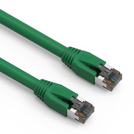 CAT8 S/FTP Ethernet Network Cable 24AWG 2GHz 40G- 50ft- Green